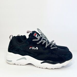 Men’s Fila Ray Tracer Shoes Black White Red Size 8 Mens 1RM00642-014